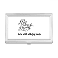 thumbnail image 1 of Famous Poetry Quote My Heart Joy Business Card Holder Case Pocket Box Wallet, 1 of 3