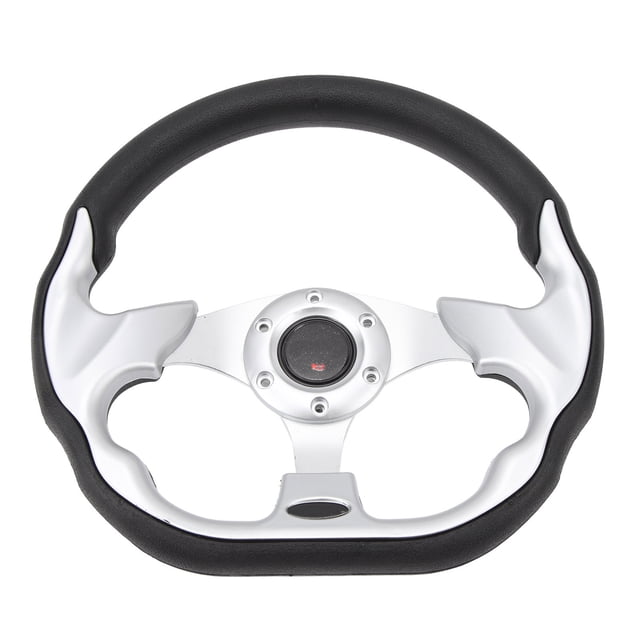 Cart Steering Wheel, 12.5 Inch Cart Steering Wheel Aluminum Alloy Acrylic PU Material Steering Wheel Universal 6 Holes Steering Wheel Replacement For E Z GO TXT RXV