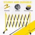 thumbnail image 4 of Fithood Metal Expandable Barricade, 11 Feet Retractable Fence Outdoor, Mobile Safety Barrier Gate, Easily Assembled Expanding Gate with Casters, Collapsible Accordion Barricade Gate Outdoor, 4 of 5