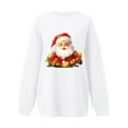 thumbnail image 5 of Antqov Fleece Sweatshirts for Women, Christmas Cute Funny Print Crewneck Pullover Long Sleeve Oversized Sweatshirt, Fall Winter Party Trendy Warm Comfy Casual Tops, 5 of 5