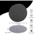 thumbnail image 2 of Trivets for Hot Pots and Pans 7 inches 3 Pcs, Cotton Thread Weave Trivet for Hot Dishes, Hot Pads for Kitchen Table, Large Coasters Cotton Mat to Protect Counter, Cooking Potholder Set (Gray, 3), 2 of 7