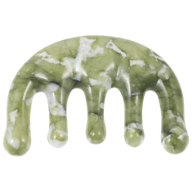 Peine de jade pequeño para el cabello, peine para cortar el cabello de adultos, peine para masaje del cuero cabelludo para mujeres.