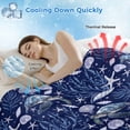 thumbnail image 3 of Coastal Turtle Cooling Blanket,Lightweight Breathable Summer Throw Blanket with Double Sided Cold Effect,Blue Ocean Starfish Retro Coral Shell Picnic Blankets Bed Sheet for Hot Sleepers 60"x80", 3 of 8