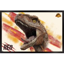 Jurassic World: Dominion - Red Wall Poster, 14.725" x 22.375" Framed
