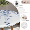 thumbnail image 5 of Blue Grey Eucalyptus Leaves Round Fitted Tablecloth with Elastic Edge, Waterproof Table Cloth Table Cover for 36"-44" Tables, Spring Rustic Botanical Tablecloths for Dining Picnic Indoor Outdoor, 5 of 9