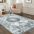 thumbnail image 3 of Vintage Area Rug, Low Pile Non Slip Washable Distressed Floor Carpet, 3 of 9