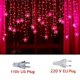 thumbnail image 3 of Luces navideñas para decoración de exteriores, luces LED colgantes con forma de copo de nieve, cadena de luces para cortina, decoración de aleros de jardín y fiesta., 3 of 5