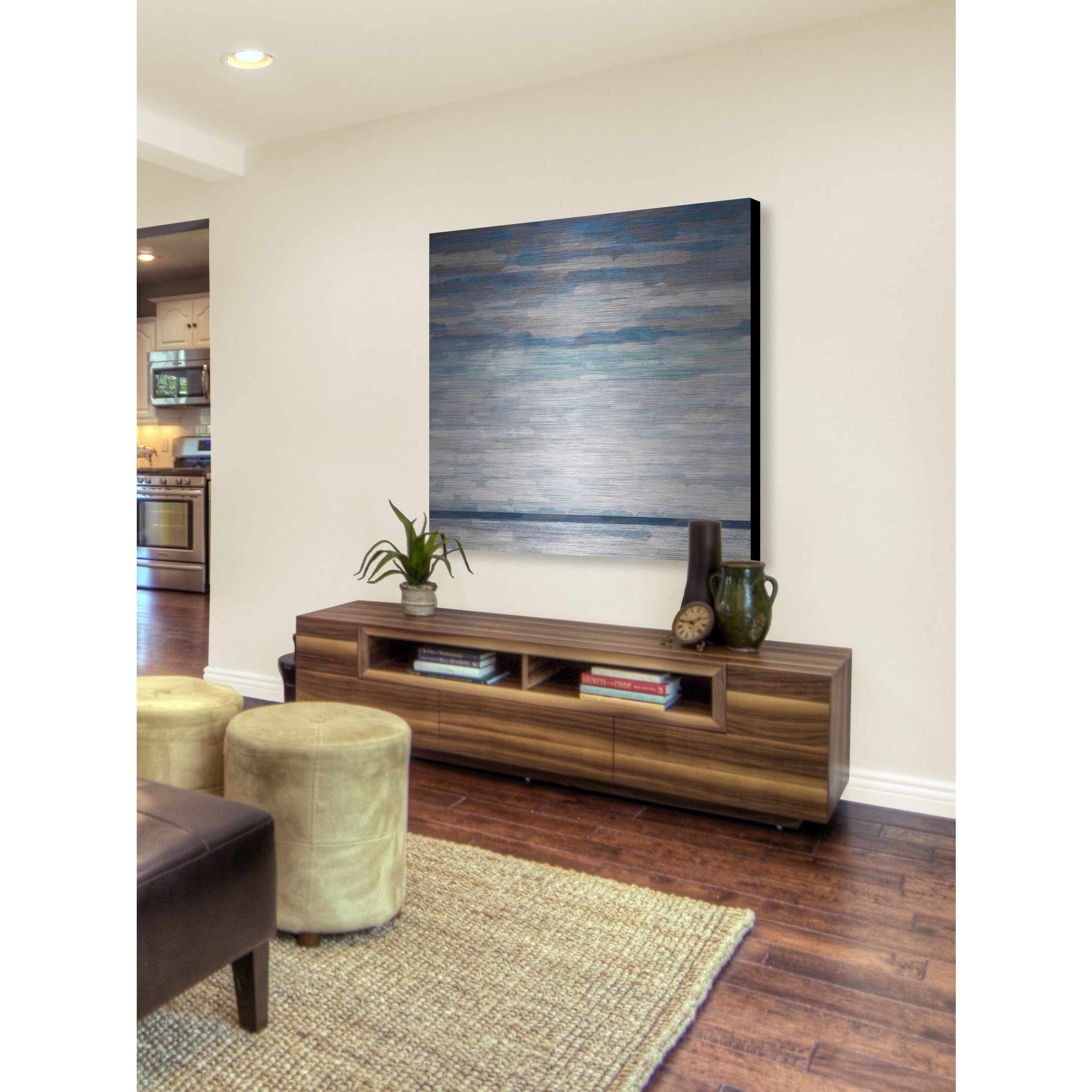 Parvez Taj  'Walberswick' Painting Print on Brushed Aluminum 24 x 24