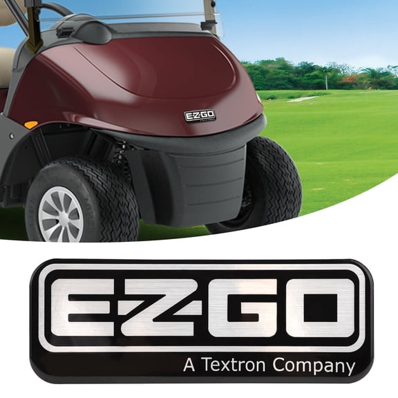 606405 Roykaw EZGO RXV Golf Cart Front Name Plate/Emblem for 2008-up, Black/Silver