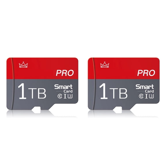 2PACS 1T MEMORY CARD MINI Card High Speed Class 10 with Adpter for Camera,Smartphone,Laptop