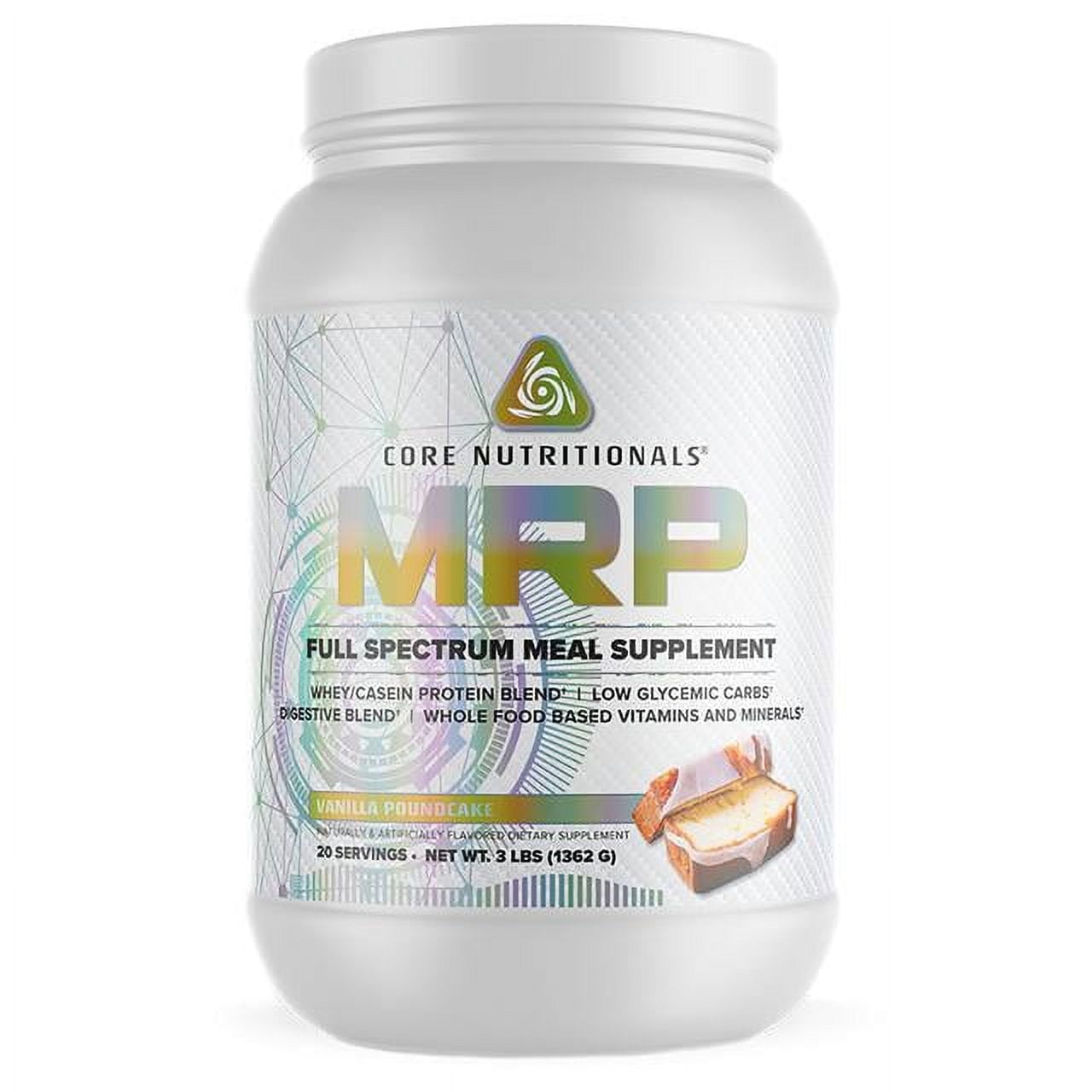 Core Nutritionals Platinum MRP Full Spectrum Meal Replacement, Sustained Release for All Day Amino Acid Support, 27G Protein, 20 Servings (Vanilla Poundcake)
