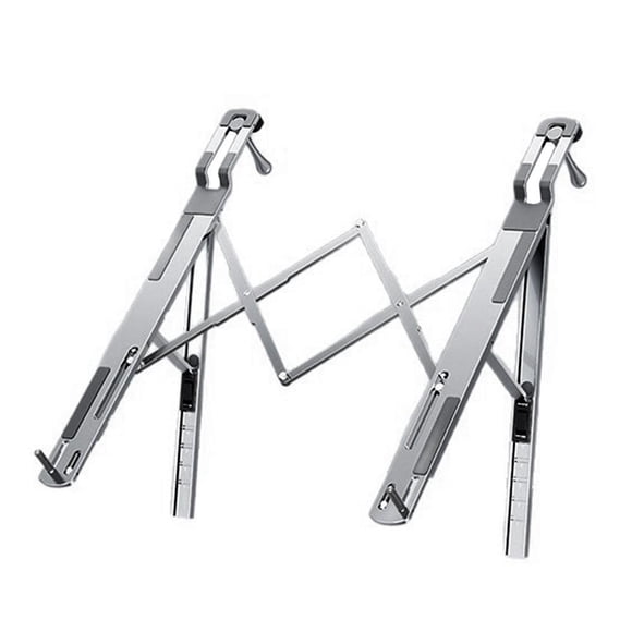 Adjustable Foldable Aluminum Laptop Riser & Portable Computer Holder Stand - Ergonomic Desk Mount for Car, Office, Home Use
