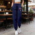 thumbnail image 2 of Womens Sweatpants Bow Print Straight Leg Pants Casual High Waist Drawstring Sweatpants Loose Navy XXXL, 2 of 4