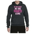thumbnail image 2 of In This Family No One Awareness Unisex Graphic Hoodie Sweatshirt, Heather Black, X-Large, 2 of 3