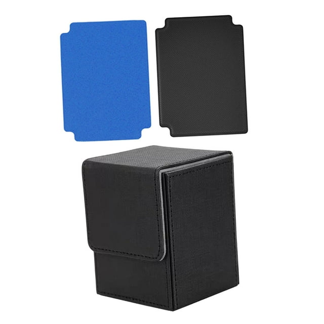 Caja de baraja de cartas coleccionables shamjiam organizador protector estuche de cartas de juego Premium Negro Gris