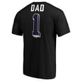 thumbnail image 3 of Men's Black Colorado Rockies Number One Dad T-Shirt, 3 of 3