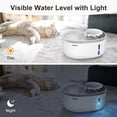 thumbnail image 3 of Fuente de agua NPET Cat White Grey de 2 litros con nivel de agua visible, 3 of 7