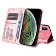 thumbnail image 4 of Cutyskin Case for iPhone XS, iPhone X,Wallet Case,PU Leather Flip,Kickstand,Double Magnetic Clasp,Embossed Mandala Flower Lanyard Protective PU Leather Cover For iPhone X/XS, Rosegold, 4 of 12