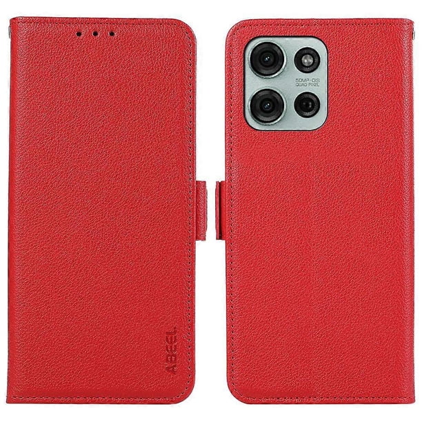 ABEEL For Motorola Moto G75 5G Case Litchi Texture Leather RFID Blocking Phone Cover - Black