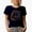 Navy Blue, variant on Hustle Hit & Never Quit, Football Art Merch Gift, Black T-Shirt, Medium