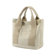 thumbnail image 2 of Canvas Tote Bag,Small Mini Totes Bags with Zipper for Women,Crossbody Purse with Pockets,Multi-Pocket for Work,Shopping,Daily Casual Use,Khaki, 2 of 9