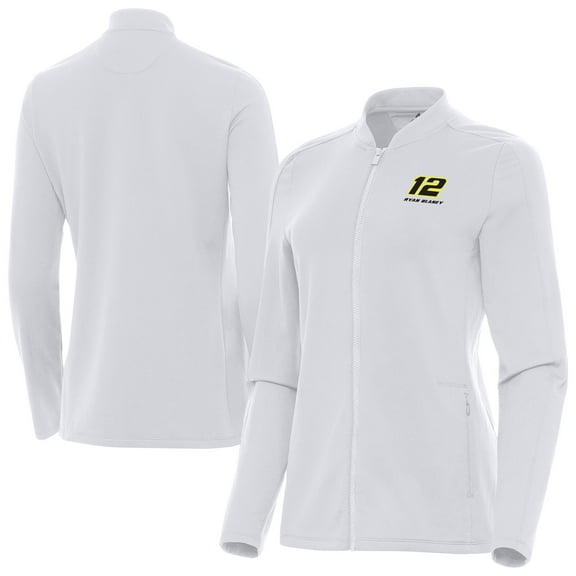 Women's-Antigua  White Ryan Blaney Continual Full-Zip Jacket