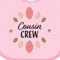 thumbnail image 4 of Inktastic Cousin Crew with Pink Flowers Girls Baby Bib, 4 of 4