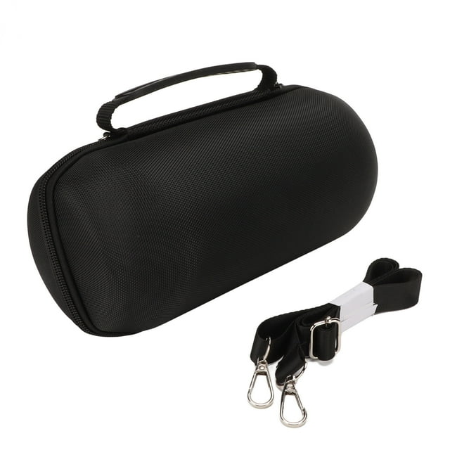 Altavoz Bluetooth Estuche rígido de viaje a prueba de polvo Altavoz portátil a prueba de sacudidas Estuche rígido de transporte con correa para Pulse5 Negro