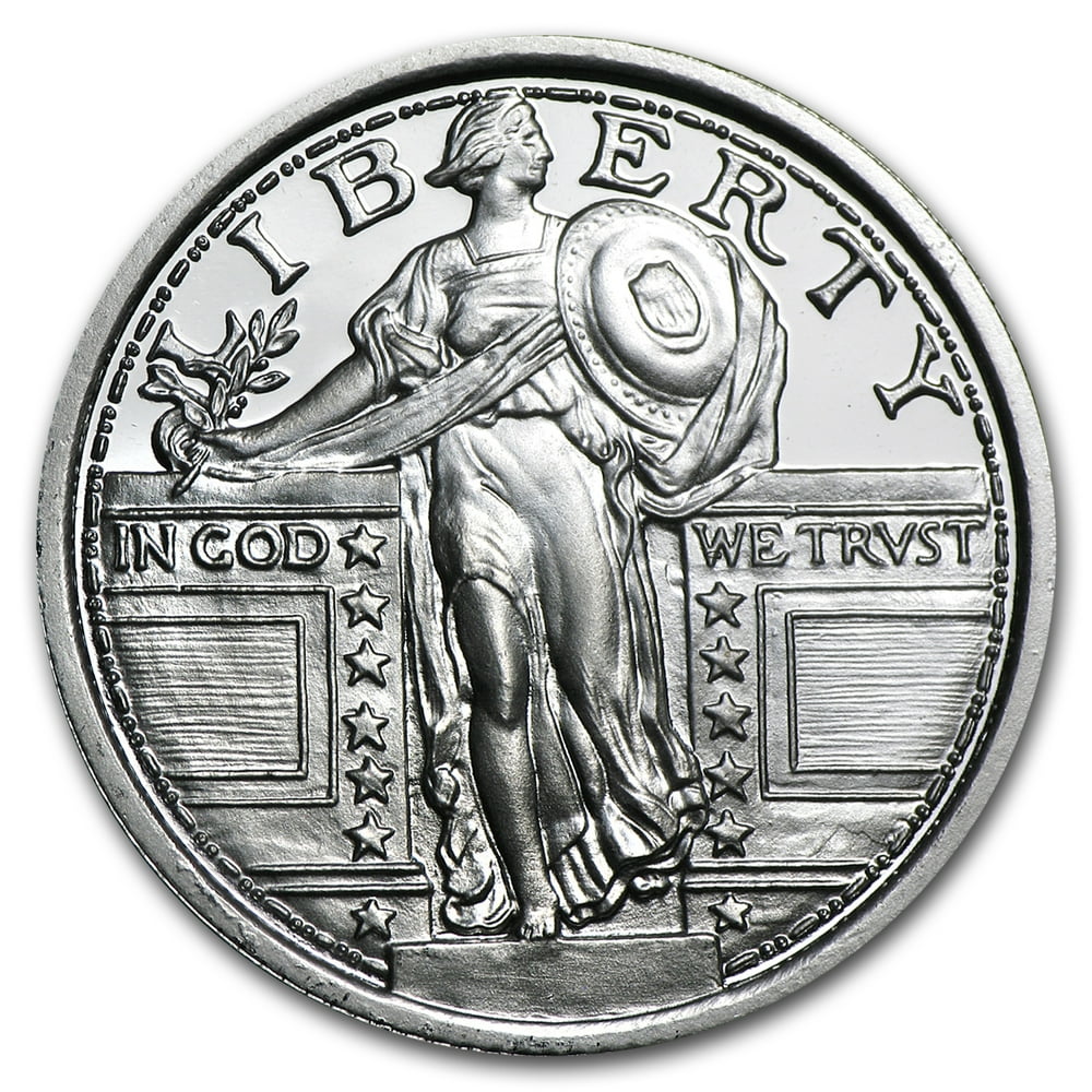 1/4 oz Silver Round APMEX (Standing Liberty Quarter)