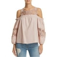 thumbnail image 2 of Parker Womens Auburn Basic Cold Shoulder Blouse, Pink, X-Small, 2 of 2