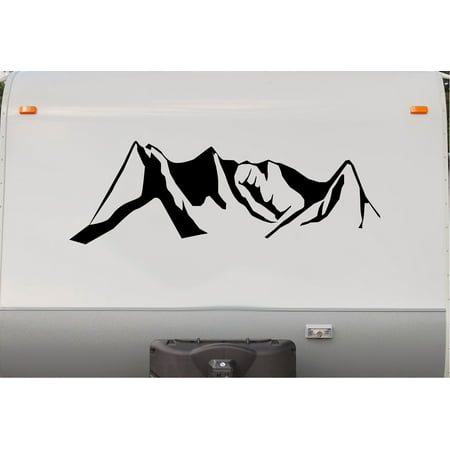 Denver Mountains Replacement RV Camper Trailer Camping Decal Sticker Front End Cap