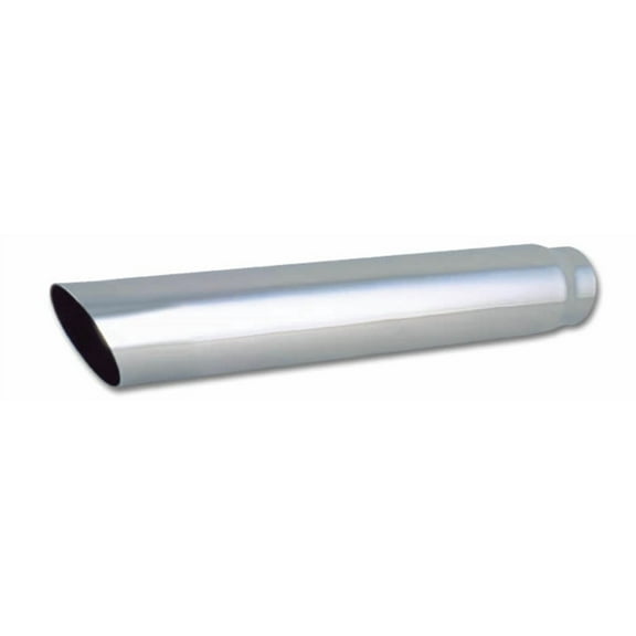 Vibrant Performance 1554 VIB1554 3.5IN ROUND STAINLESS STEEL TIP (SINGLE WALL, ANGLE CUT) - 2.5IN INLET, 20IN LON