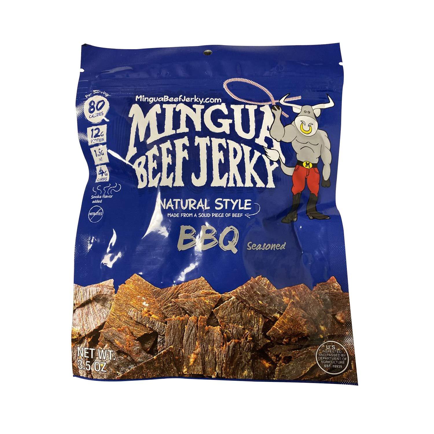 BcTlyInc Beef Jerky BBQSeasoned NitrateFree Meat Snack Packs 100