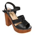 thumbnail image 1 of Sandalia con Plataforma Casual Tipo Piel Negro 040DC0 negro 27 Incógnita 040DC0, 1 of 4