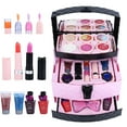 thumbnail image 2 of Cosmetics Girls Make Up Case Powder Blush Cosmetic Set Children Kids Makeup Playing Accessories Toys, 2 of 8