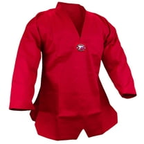 New Martial Arts V-Neck 7.5 oz Top Only Taekwondo Light Weight Uniform Red Gi Top