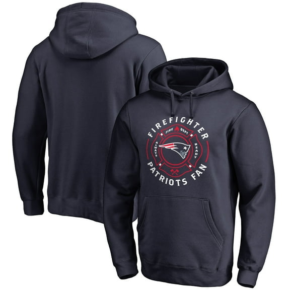 Men's Navy New England Patriots Firefighter Pullover Hoodie