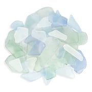 Sea Glass | 11oz Light Blue Green & White Sea Glass | Tumbled Sea Glass Decor | Bulk Light Blue Green & White Seaglass Pieces for Beach Wedding Decor & Crafts