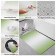 thumbnail image 6 of Dark Sea Green Ombre Bath Mat 3 Piece Bathroom Rug Set, Modern Gradient Abstract Art Non Slip Bath Rug Contour Mat and Toilet Lid Cover, Absorbent Shower Mats Soft Bath Rugs and Mats Sets, 6 of 8