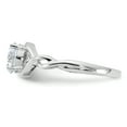 thumbnail image 3 of Sterling Silver Rhodium-plated 6.5mm CZ Twisted Ring QR6954, 3 of 6