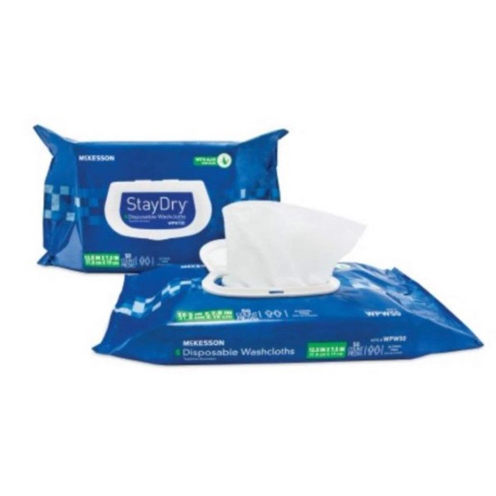 McKesson Brand Premoistened Bath Wipes with Aloe 8 X 12 Inch Case of