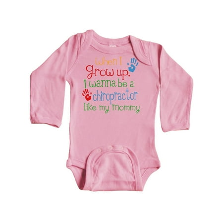 

Inktastic Chiropractor Like Mommy Gift Baby Boy or Baby Girl Long Sleeve Bodysuit