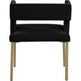 thumbnail image 3 of Meridian Furniture Caleb Black Velvet Dining Chair (Set of 2), 3 of 5