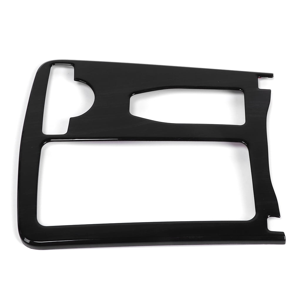 Cup Holder Cover, Bottle Holder Panel Frame Black Wood Grain For Car