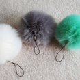 thumbnail image 4 of Furry Ball Nyckelring Vintage Nyckelring Charm Färgglad Nyckelkedja Tillbehör Handväska Dekoration Lätt Telefonhänge Ljusblå, 4 of 5