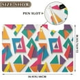 thumbnail image 3 of FORMRS A4 Clipboard Folder with Pen Holder Horizontal Foldable School Office Binder, Purple Triangles, 3 of 9