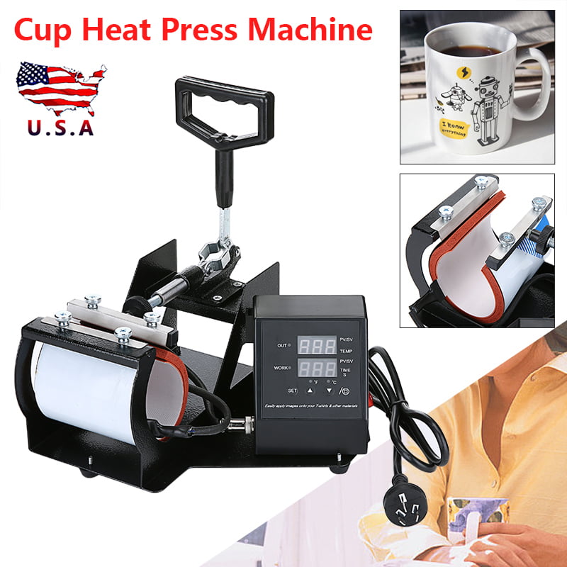 350W Coffee Mug 9oz-15oz Cup Sublimation Heat Press Transfer Machine DIY Printer 