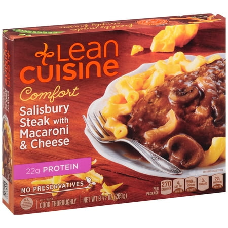 LEAN CUISINE Comfort Salisbury Steak with macaroni and cheese 9.5 oz Box