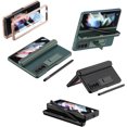 thumbnail image 5 of Case for Samsung Z Fold 3 5G with S Pen Slot for Galaxy Z Fold 3 Case with Stand Shockproof Leather Case with Magnetic Hinges Protection with Integrated Screen Protector - Black, 5 of 5