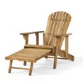 thumbnail image 4 of Folding Adirondack Chairs, Oversized All-Weather Outdoor Chairs with Reclining Backrest, Lawn Lounge Chair with Wide Arms Garden Porch Patio Deck Backyard, Natural Stained, 4 of 7